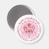 Magnet voor Coronatie 2023 - Rood (Voorkant / Achterkant)