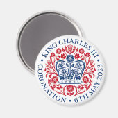 Magnet voor Coronatie 2023 - Rood Blauw (Voorkant / Achterkant)