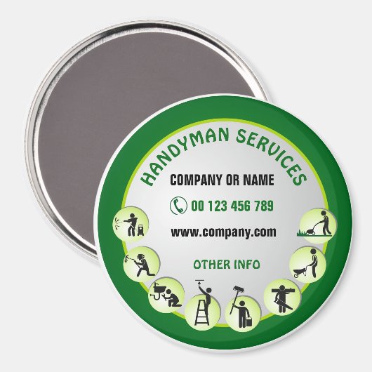 Magnet voor handyman (Voorkant / Achterkant)
