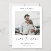 Magnet Wedding Save the Date Invitation with Photo Magnetische Uitnodiging (Voorkant)