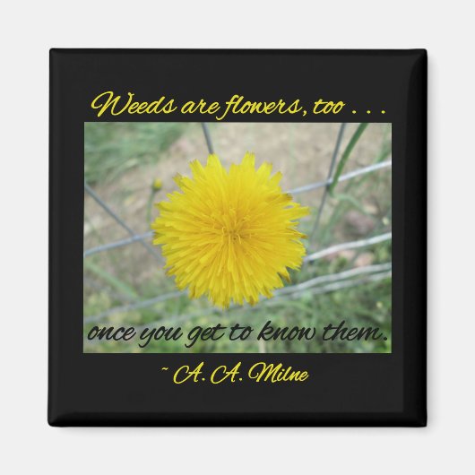 Magnet - Weeds zijn bloemen (Voorkant)