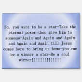 Magnet: Wees een zielenwinnaar voor Jezus Magneet (Voorkant)