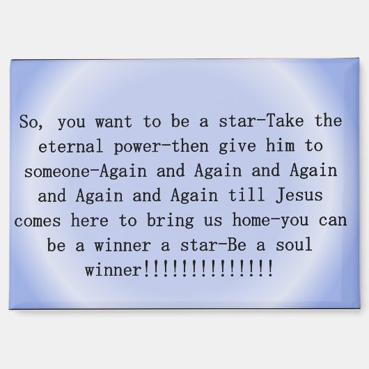 Magnet: Wees een zielenwinnaar voor Jezus Magneet (Voorkant)