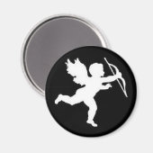 Magnet White Cupid (zwart) (Voorkant / Achterkant)