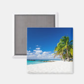 Magnet White sand.Turquoise water.Holiday memories (Voorkant / Achterkant)
