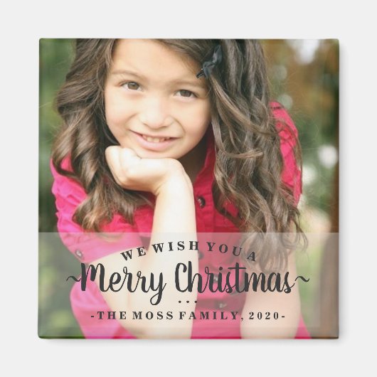 Magnet - Wij wensen u een prettige kerstdag (Voorkant)