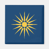 Magnet with Flag of Macedonia, Greece (Voorkant)