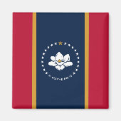 Magnet with Flag of Mississippi (Voorkant)