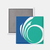 Magnet with Flag of Ottawa, Canada (Voorkant / Achterkant)