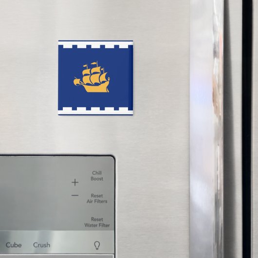 Magnet with Flag of Quebec City, Canada (Insitu (Koelkast))