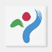 Magnet with Flag of Seoul, South Korea (Voorkant)