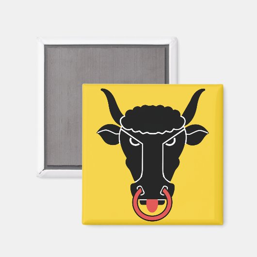 Magnet with Flag of Uri Canton, Switzerland (Voorkant / Achterkant)