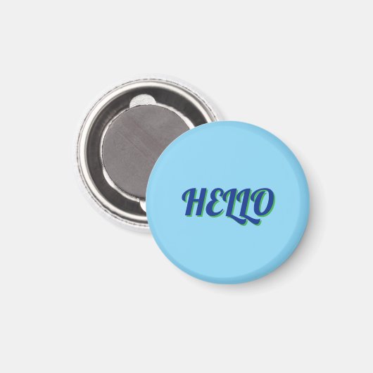 MAGNET WITH HELLO (Voorkant / Achterkant)