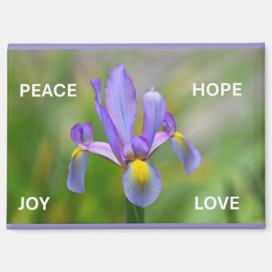 Magnet with Iris Flower and Advent themes (Voorkant)