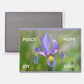 Magnet with Iris Flower and Advent themes (Voorkant / Achterkant)