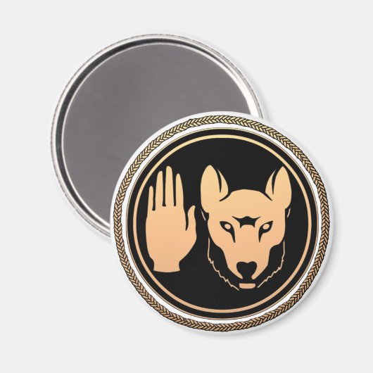 Magnet Wolf Native Art Metis Magnets (Voorkant / Achterkant)