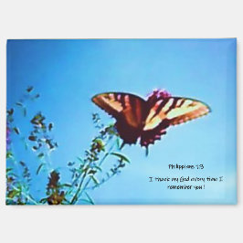 Magnet Yellow Butterfly Phillipians 1:3