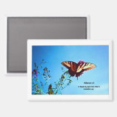 Magnet Yellow Butterfly Phillipians 1:3 (Voorkant / Achterkant)