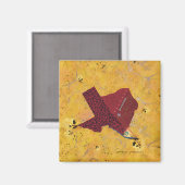 Magnet Yellow Rose in Austin, Texas (Voorkant / Achterkant)