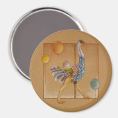 Magneten - Carrousel struisvogel (Voorkant / Achterkant)