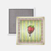 MAGNETEN - CHOCOLADE BEDekte AARDBEI (Voorkant / Achterkant)
