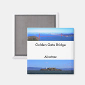 Magneten - Golden Gate Bridge en Alcatraz (Voorkant / Achterkant)