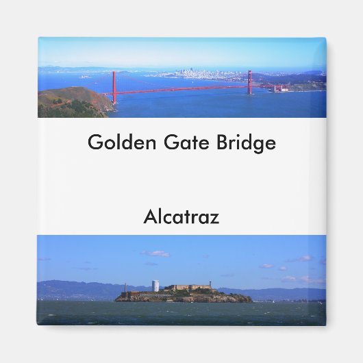 Magneten - Golden Gate Bridge en Alcatraz (Voorkant)