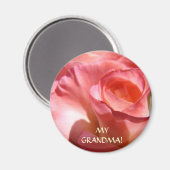 MAGNETEN Roze Roos Bloem MIJN OMA! Magneet (Voorkant / Achterkant)