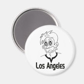 Magneten van Los Angeles Boy (zwarte lijn) (Voorkant / Achterkant)