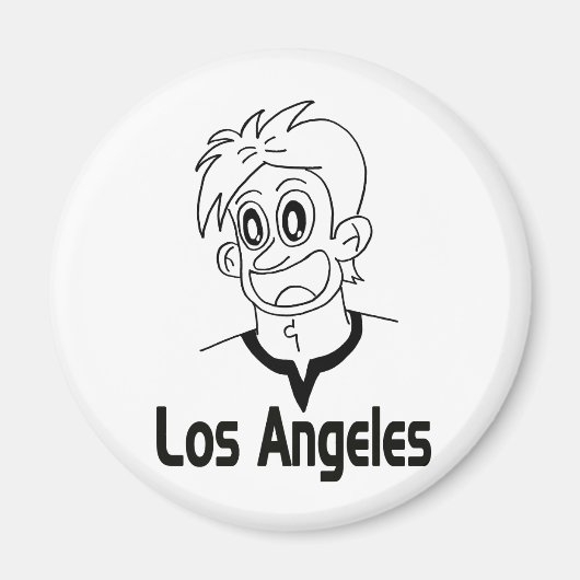 Magneten van Los Angeles Boy (zwarte lijn) (Voorkant)