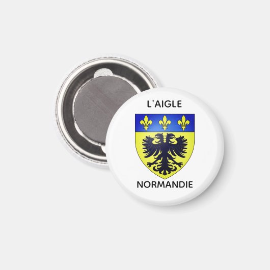 Magneten - Wapen van L'Aigle - Normandië (Voorkant / Achterkant)