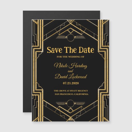 MAGNETIC Art Deco Gatsby Wedding (Voorkant / Achterkant)