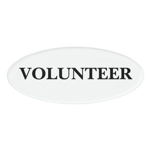 Magnetic Badge - Volunteer (Voorkant)