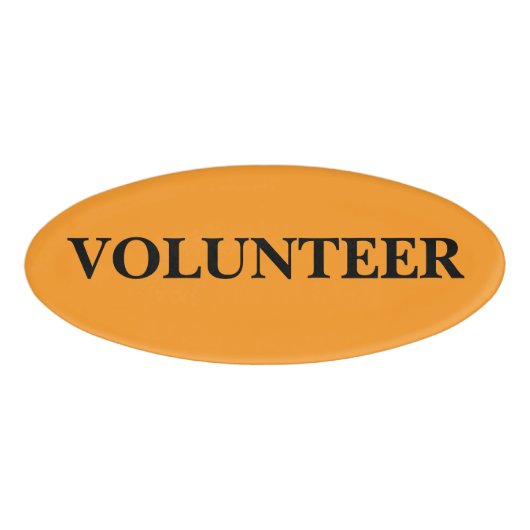 Magnetic Badge - Volunteer (Voorkant)