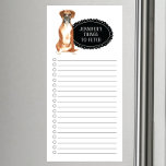Magnetic Blocnote van boxer Shopping List Magnetisch Notitieblok<br><div class="desc">Schattige dingen om Boxer-hond te halen met een zwart karton-lijst gepersonaliseerd met jouw naam.</div>