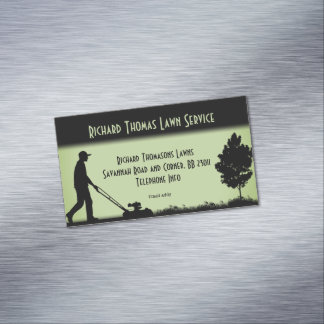 Magnetic Business Landscape Lawn Service Magnetisch Visitekaartje