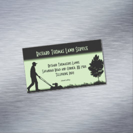 Magnetic Business Landscape Lawn Service Magnetisch Visitekaartje