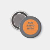 Magnetic Button by Sun Radio Ibiza Magneet (Voorkant / Achterkant)