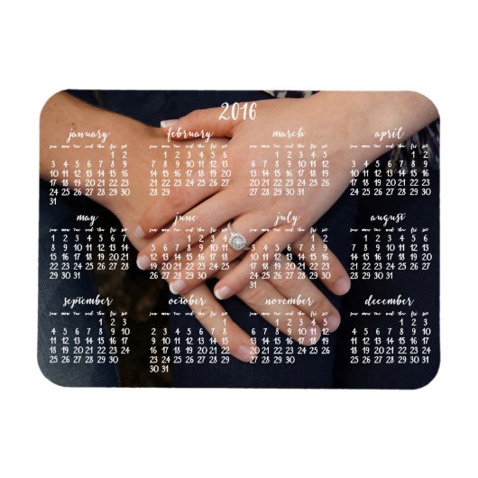 Magnetic Calendar Photo Magnet 2016 Magneet (Horizontaal)
