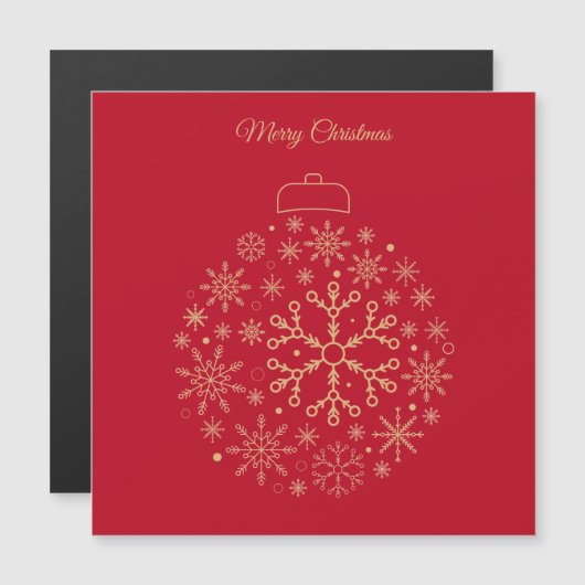 Magnetic Card Merry kerst (Voorkant / Achterkant)
