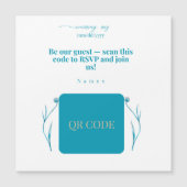 Magnetic Card| QR Code Wedding Magnet Invite (Voorkant)