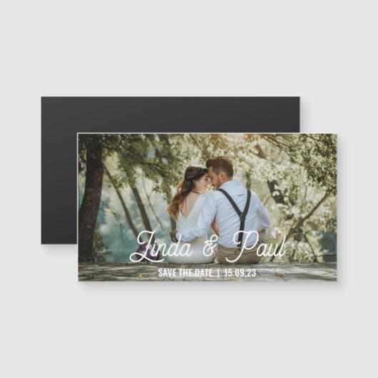 Magnetic card save the date to customize (Voorkant / Achterkant)