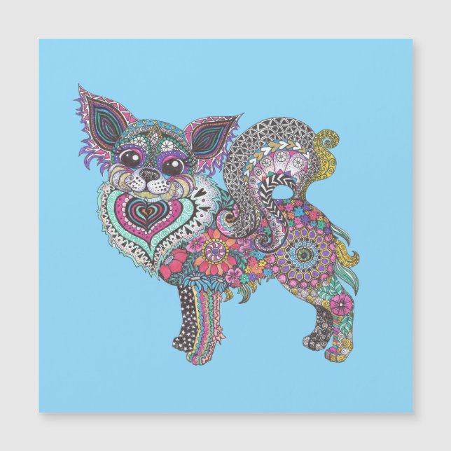 Magnetic Card with Chihuahua design (Voorkant)