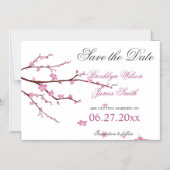 Magnetic Cherry Blossom Wedding Save the Date Magn Magnetische Uitnodiging (Voorkant)