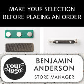 Magnetic Custom Company Logo Employee Naamplaatje