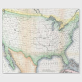  Magnetic Declination Map Verenigde Staten Cadeaupapier (Vlak)