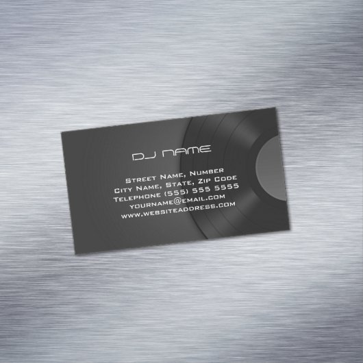 Magnetic DJ Visitekaartje Magnetisch Visitekaartje (Voorbeeld)