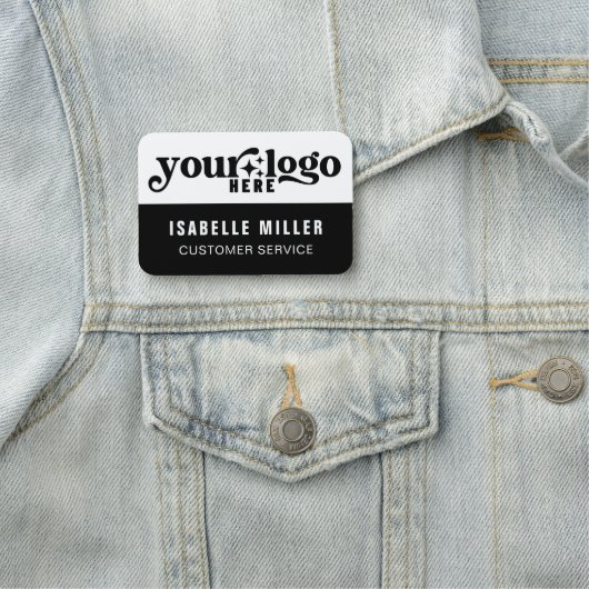 Magnetic Employee Name Company Logo Naamplaatje (In situ)