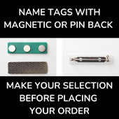 Magnetic Employee Name Company Logo Naamplaatje