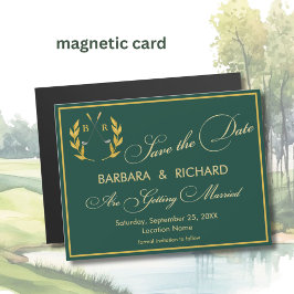 MAGNETIC Golf Theme Monogram Wedding Save the Date
